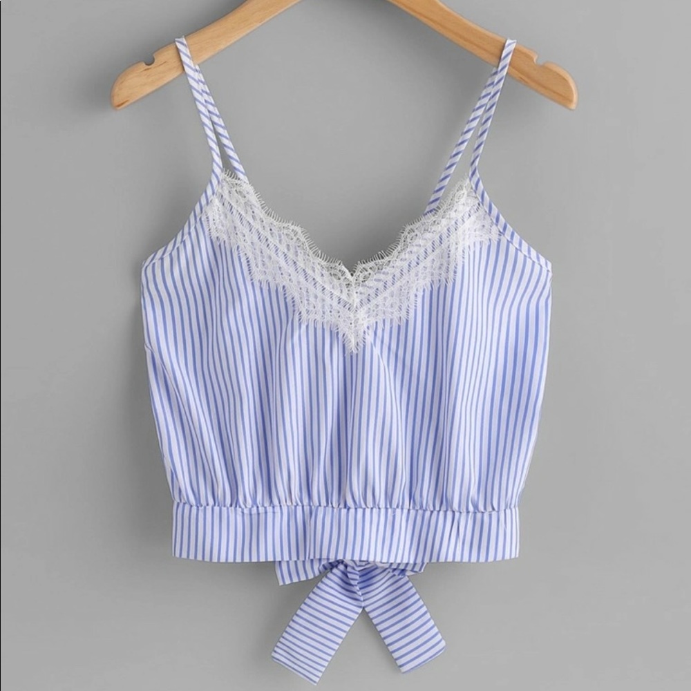 SHEIN striped crop top